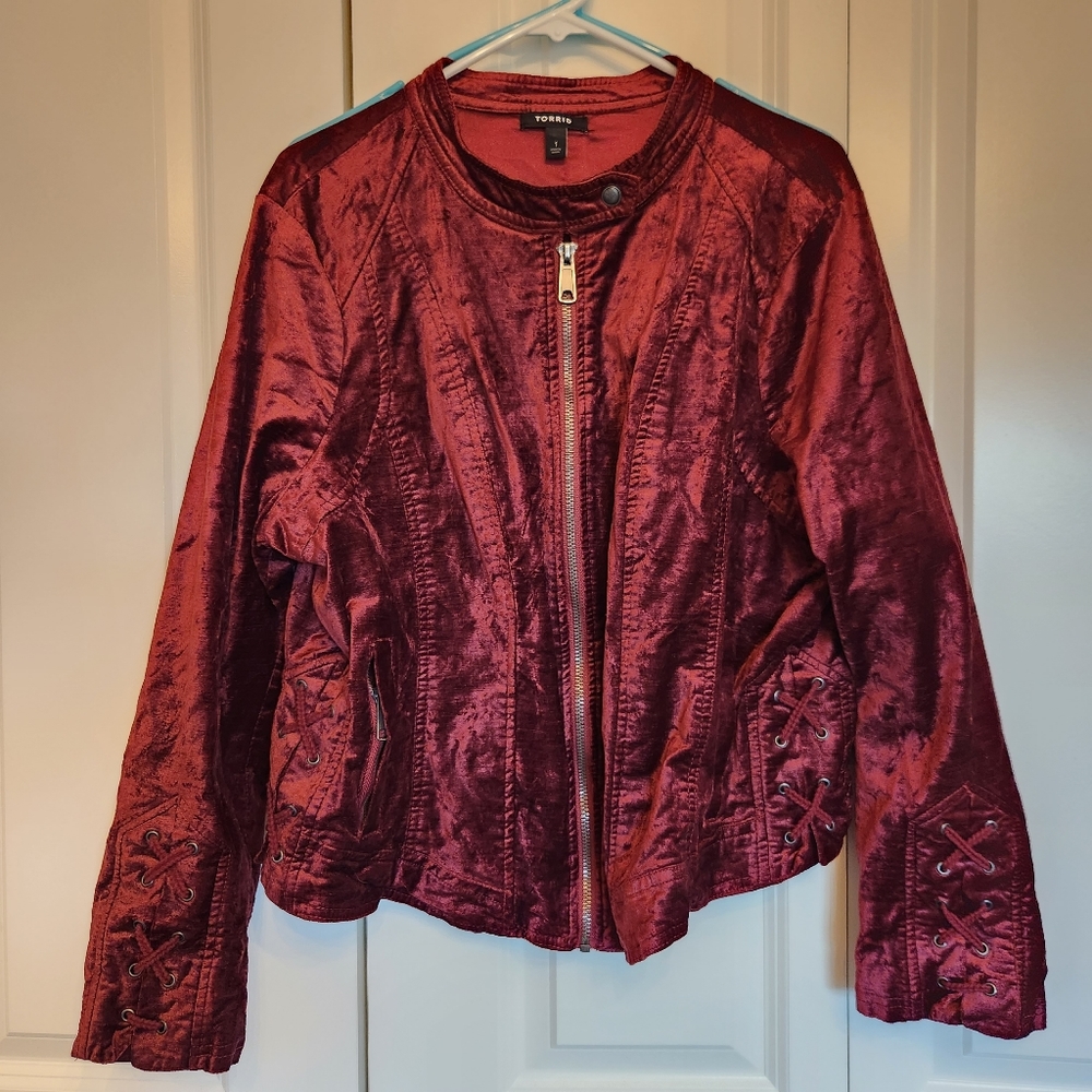 Velvet Moto Jacket - Torrid